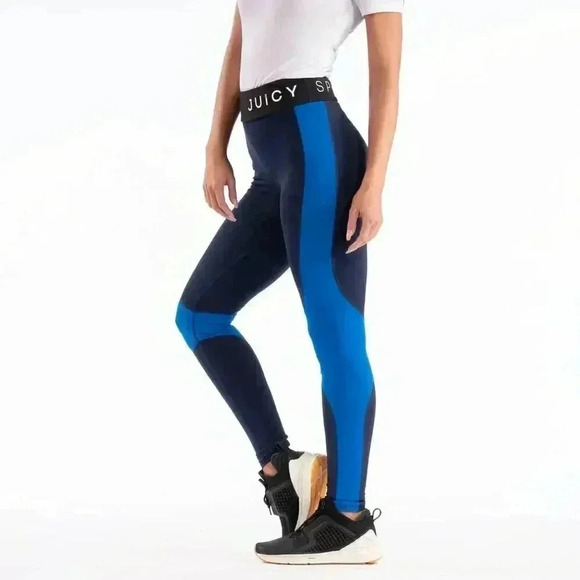 Juicy Couture High Waist Color Block Leggings - Picture 1 of 13